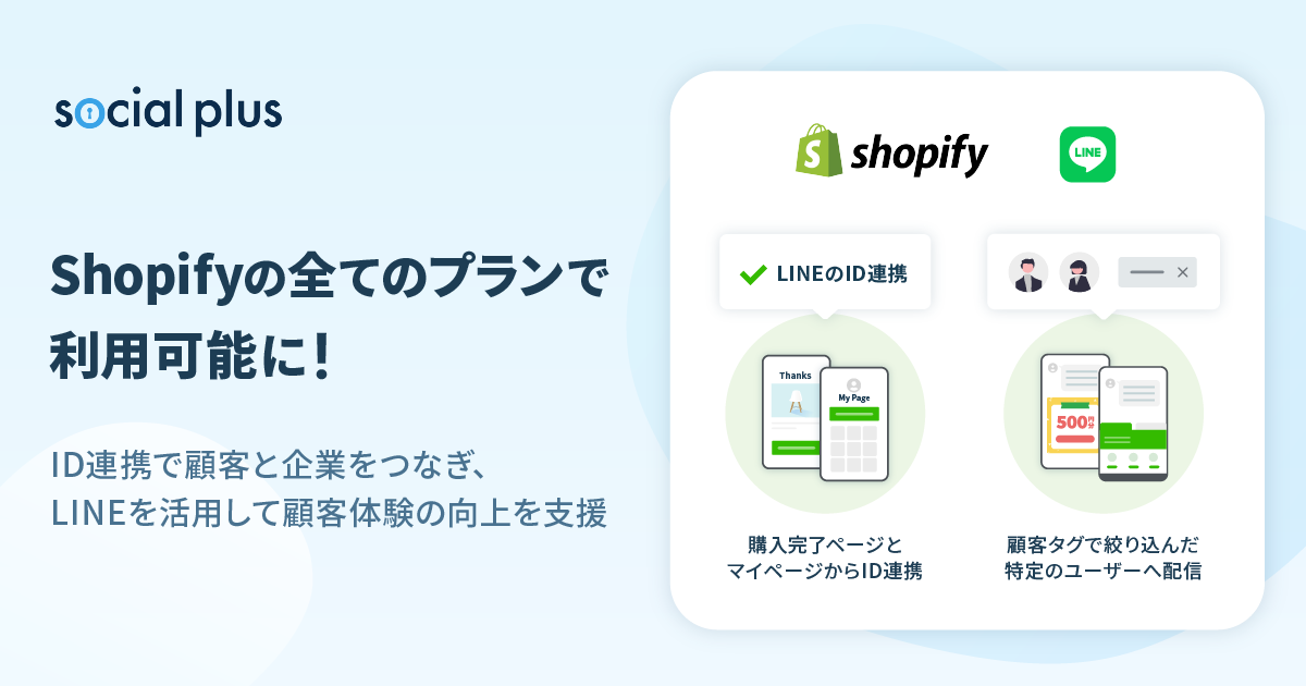 ShopifyとLINEの連携活用アプリ「ソーシャルPLUS」が、 Shopify